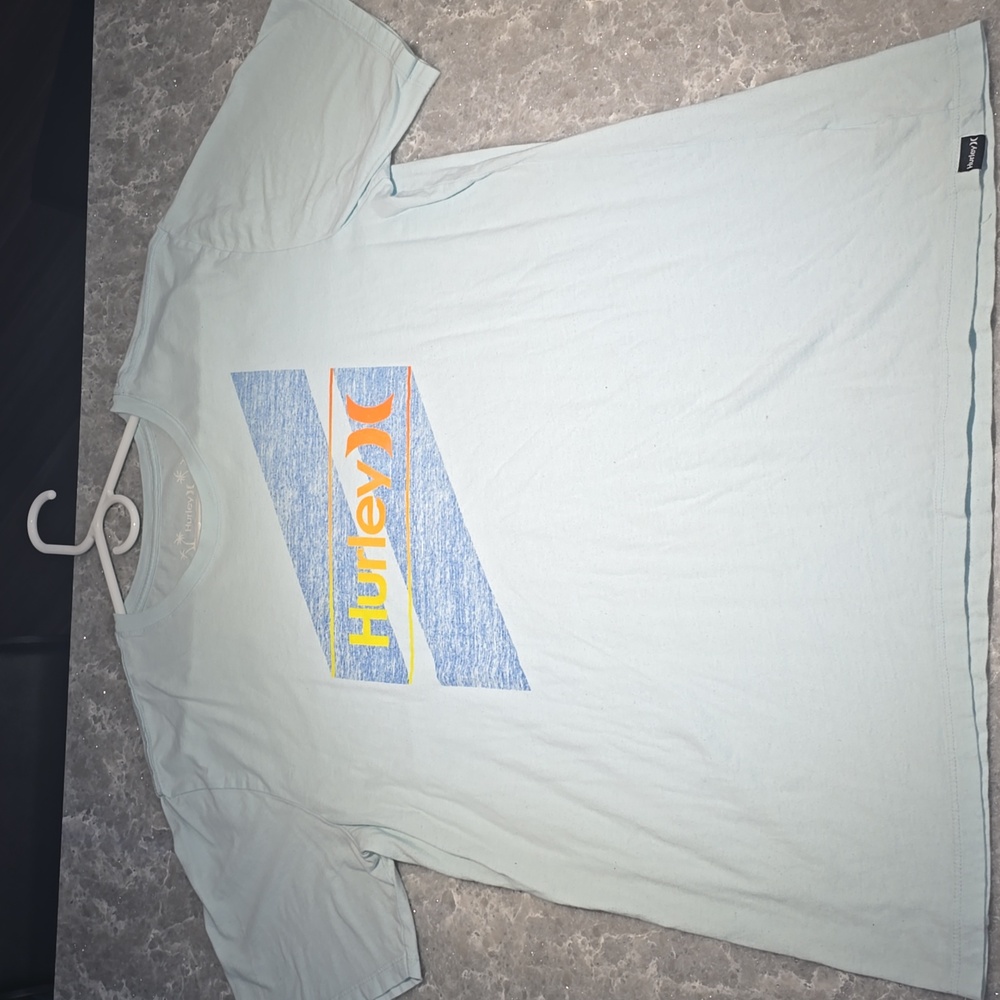 Hurley Sky Blue Graphic Tee for Men